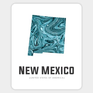 New Mexico state map abstract blue Sticker